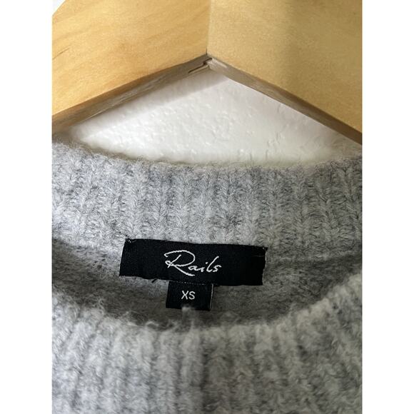 Rails Anise Gray Floral Sweater Size XS Soft Girl Whimsical Feminine - Picture 2 of 4